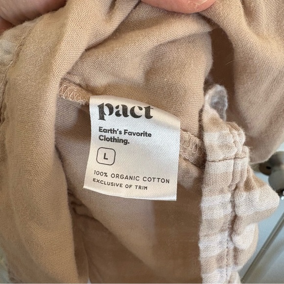Pact Organic Coastal Double Gauze Throw-And-Go Dress Striped L Organic Cotton - Picture 5 of 7